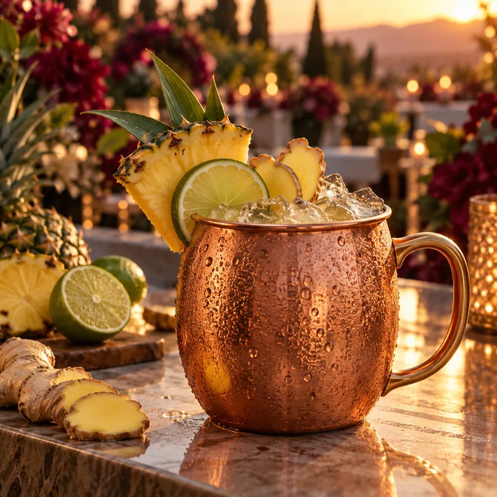 Fotografía ilustrativa de Mocktail Ginger Tropical